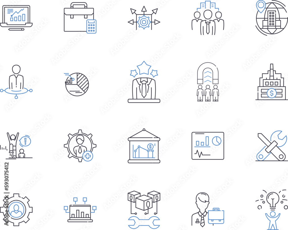 Production workflow outline icons collection. Manufacture, Process, Logistics, Assembly, Management, Planning, Optimization vector and illustration concept set. QC, Control, Automation linear signs Production workflow outline icons collection. Manufacture, Process, Logistics, Assembly, Management, Planning, Optimization vector and illustration concept set. QC, Control, Automation linear signs