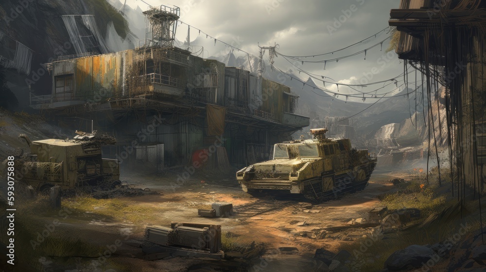 Military Game Art  Environments Background