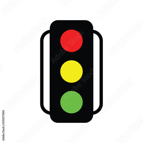 creative Vector image of traffic light icon