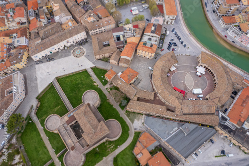 Aerial view of Italian town Senigallia