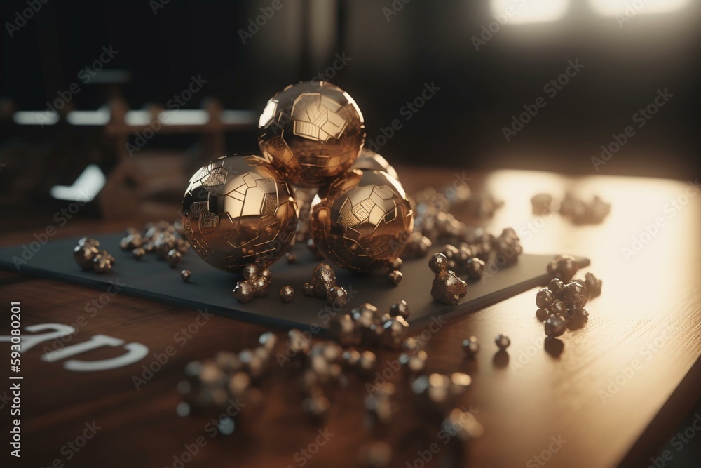 3D rendering rare earth elements. Generative AI 3D rendering rare earth elements. Generative AI
