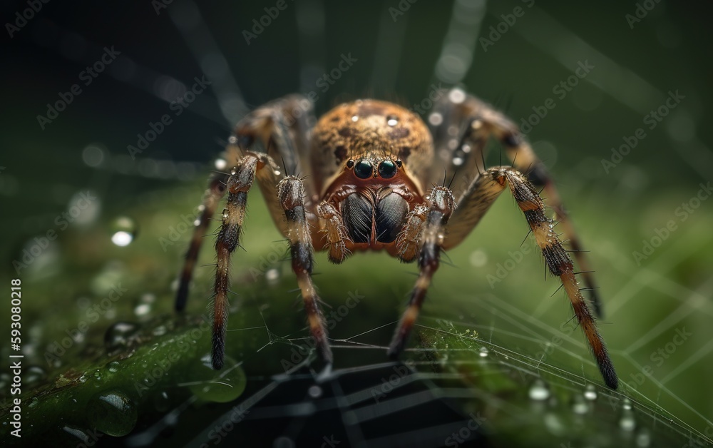 spider on the web. Generative AI spider on the web. Generative AI