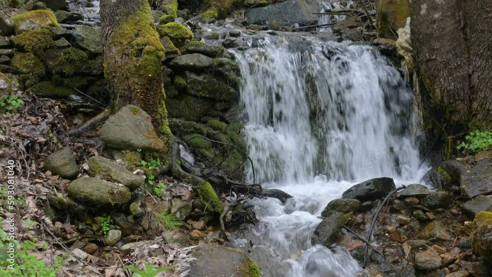 Spring view of Waterfall at Crazy Mary River, Belasitsa Mountain, Bulgaria Spring view of Waterfall at Crazy Mary River, Belasitsa Mountain, Bulgaria