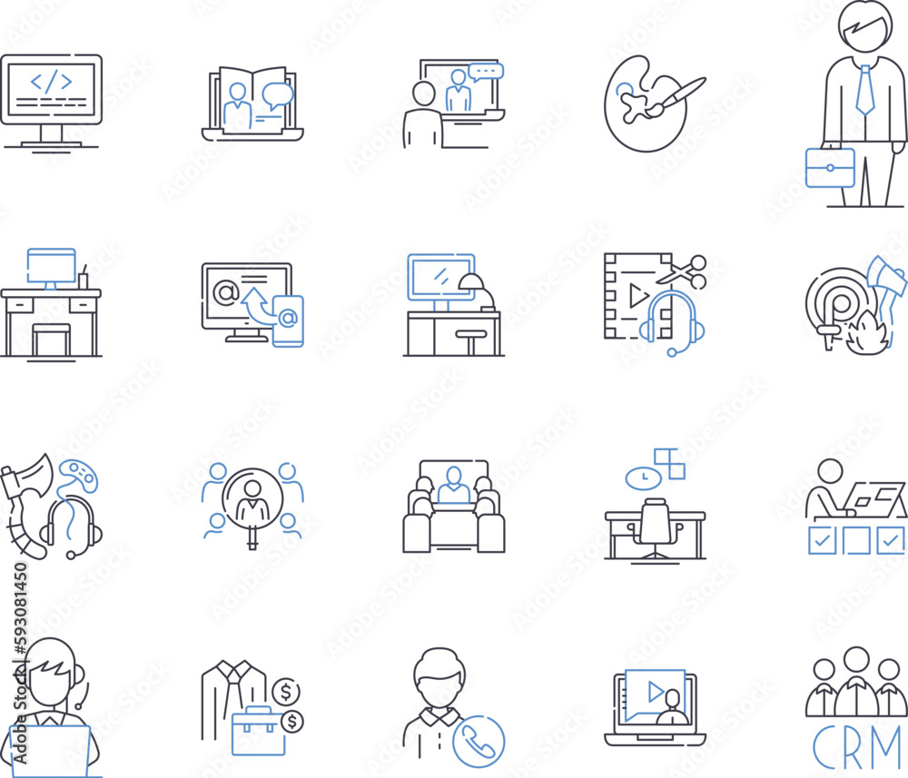 Digitall Freelance outline icons collection. Digital, Freelance, Contractor, Remote, Outsourcing, Gig, Consultant vector and illustration concept set. Part-time, Self-employed, Entrepreneur linear Digitall Freelance outline icons collection. Digital, Freelance, Contractor, Remote, Outsourcing, Gig, Consultant vector and illustration concept set. Part-time, Self-employed, Entrepreneur linear