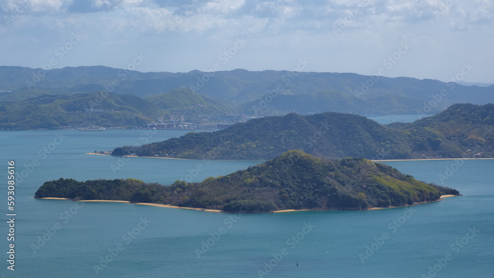 Fototapeta premium 向島高見山展望台からの加島百島方向1