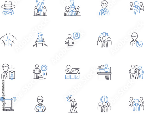Men culture outline icons collection. Masculinity, Tradition, Identity, Values, Rites, Practices, Habits vector and illustration concept set. Beliefs, Family, Customs linear signs