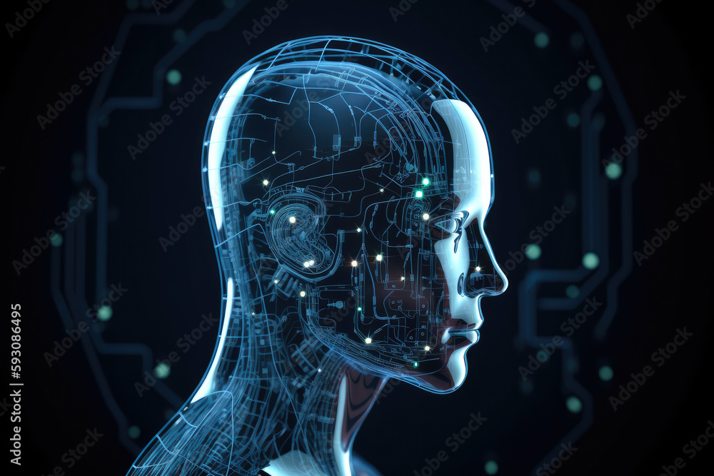 Highly advanced artificial intelligence for the future rise in technological singularity using deep learning algorithms, human android concept, high quality generative ai Highly advanced artificial intelligence for the future rise in technological singularity using deep learning algorithms, human android concept, high quality generative ai