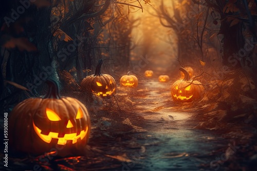 awful Halloween. Generative AI © Vusal