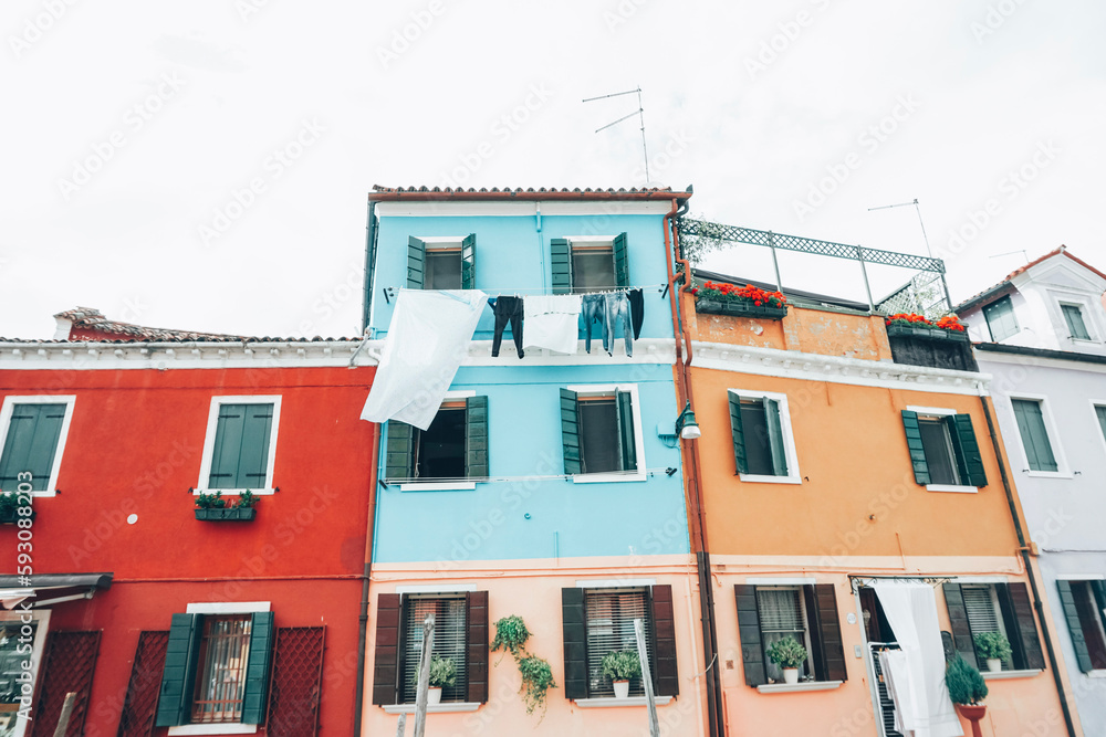 Italian Buildings with Laundry Hanging