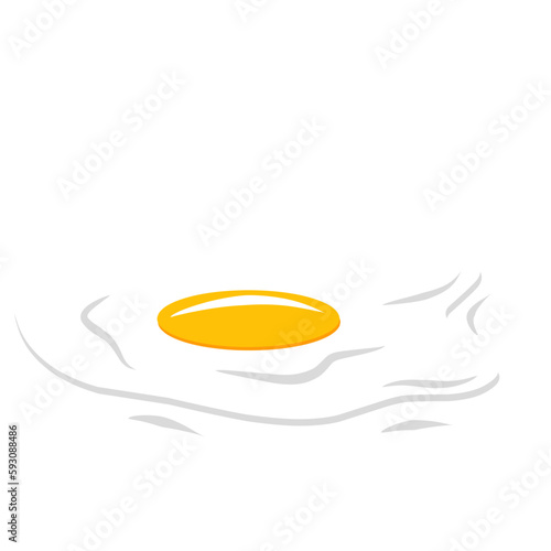 Fried egg omelette vector illustration