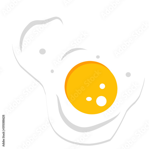 Fried egg omelette vector illustration