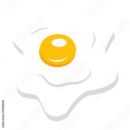 Fried egg omelette vector illustration