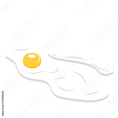 Fried egg omelette vector illustration
