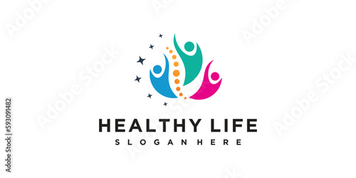Health life logo design unique concept Premium Vector Part 2