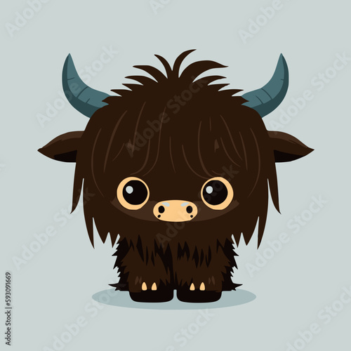 Cute yak vector