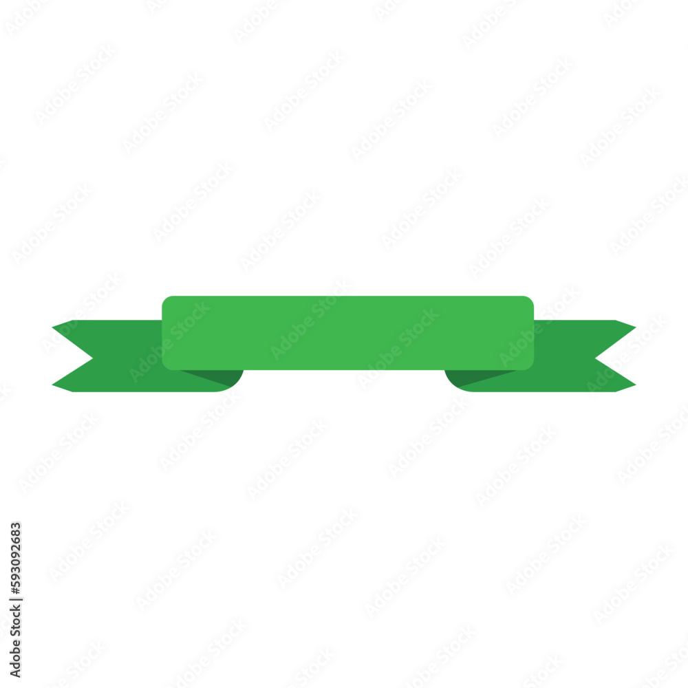 Blank green ribbon on white background Blank green ribbon on white background