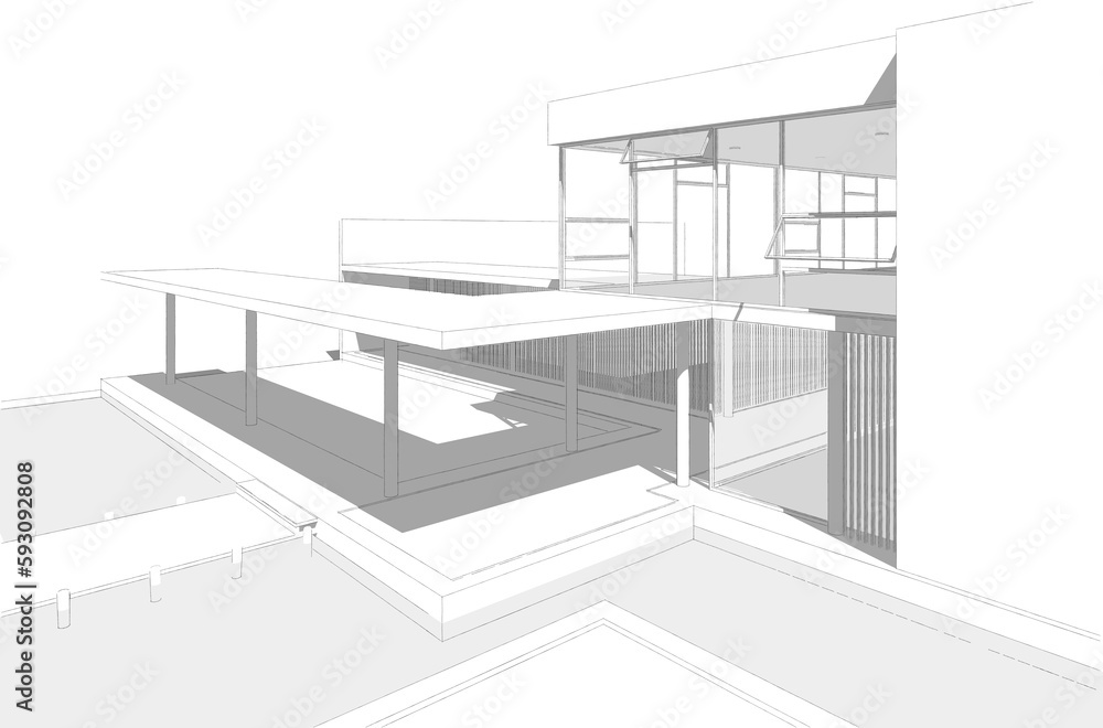 3d render of building 3d render of building