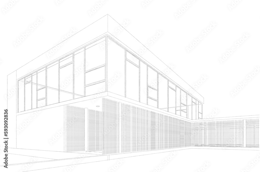 sketch of a building sketch of a building