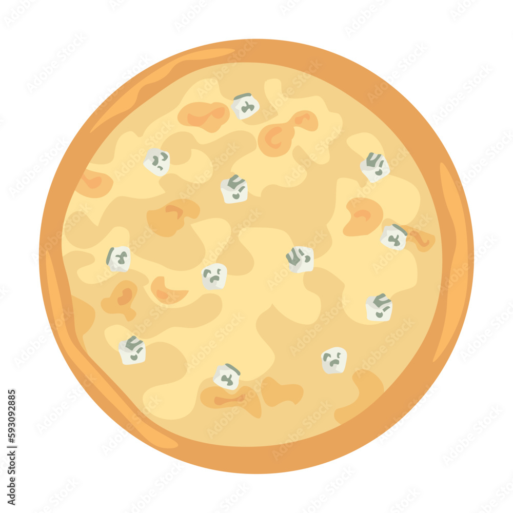 Delicious cheese pizza on white background, top view Delicious cheese pizza on white background, top view