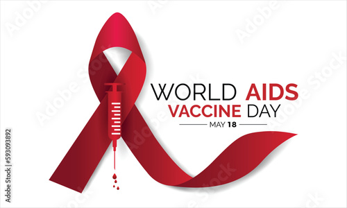 World Aids Vaccine Day. banner or poster design template.flat design. flyer design flat illustration.