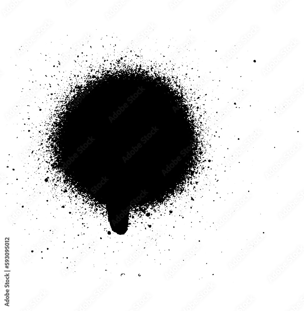 Abstract grainy grunge texture on white background. Random spread of black sparkles. Black glitter blowing explosion on white background. Randomly sprayed twinkles and drops. - High Resolution Illustr