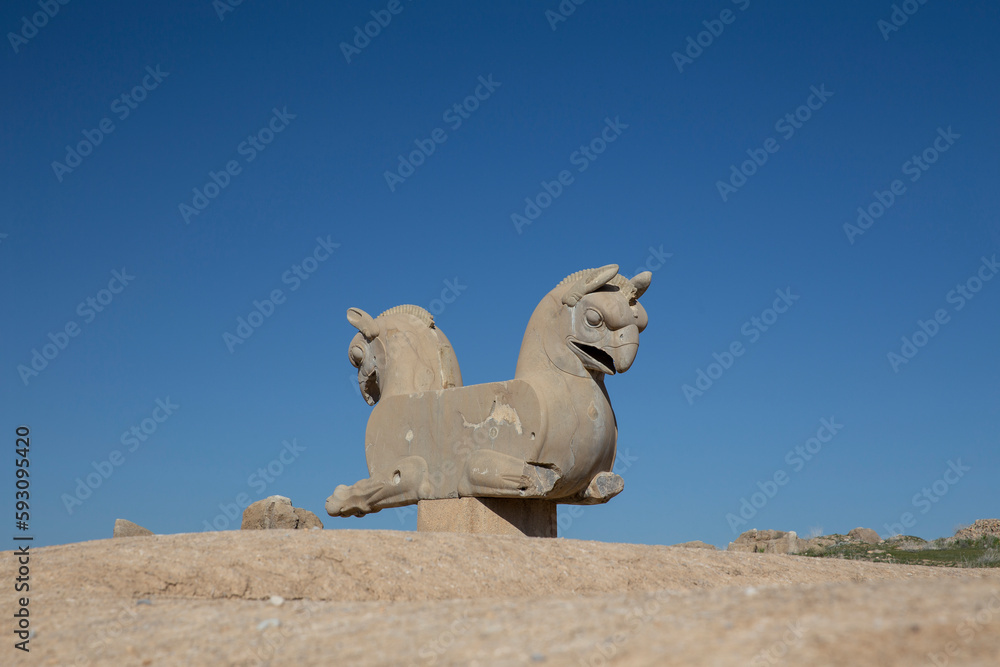 Griffin Capital of Column, Persepolis, Iran
