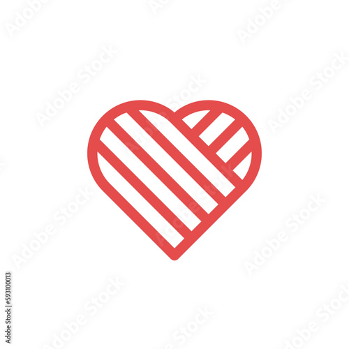 Unity of love logo - different strokes and heart symbol