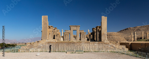 Panorama of Tachara Palace, Persepolis, Iran