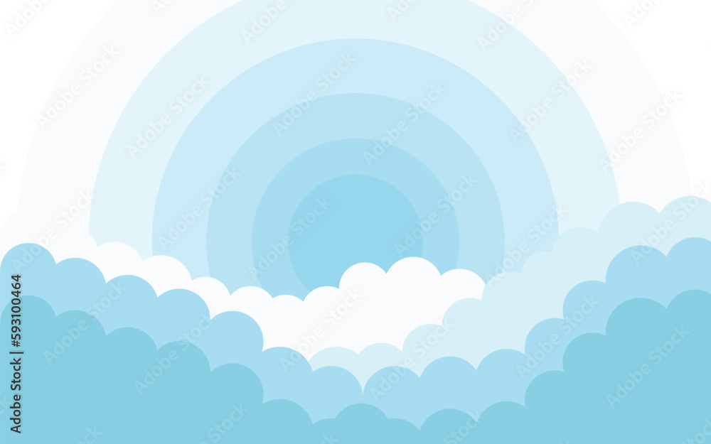 Blue sky and clouds ,pastel paper cut Background Blue sky and clouds ,pastel paper cut Background