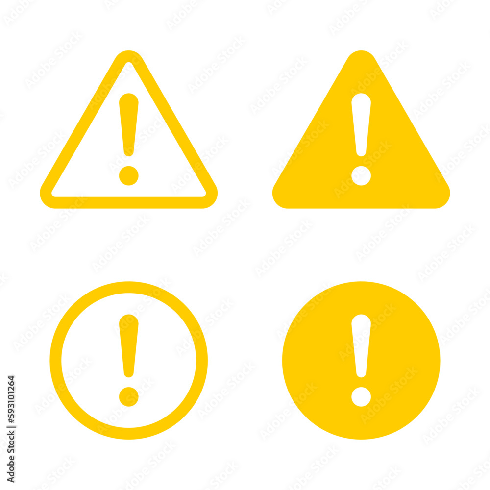 Warning, attention, caution sign set Warning, attention, caution sign set