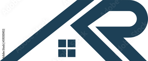 kr real estate logo design photo