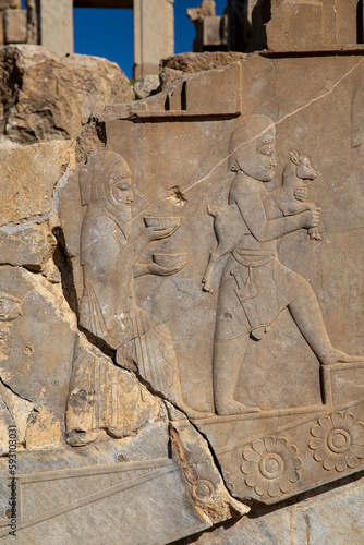 Bas-relief in Tachara Palace, Persepolis, Iran