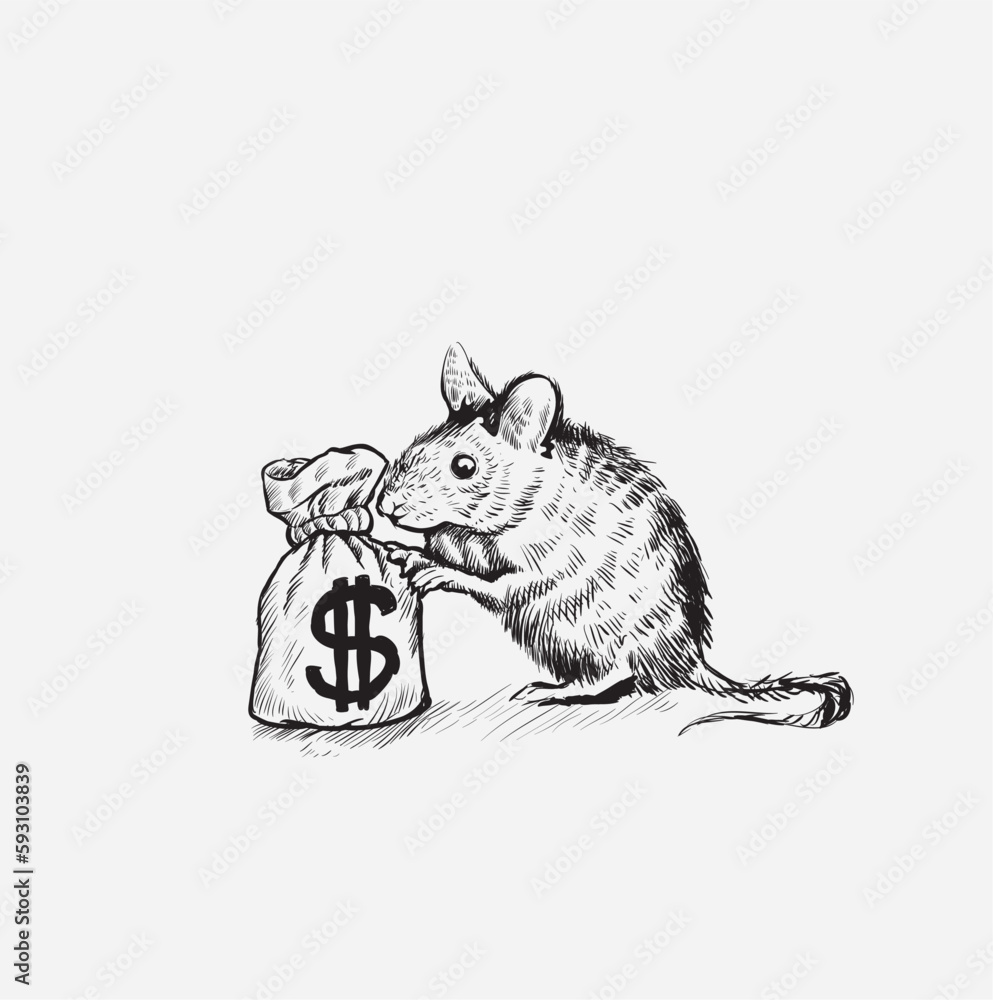 Fototapeta premium mouse corupt illustration