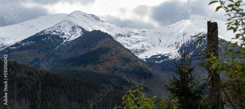 View of the Western Tatras from the Koscieliska Valley and the Iwaniecka Pass © sanzios