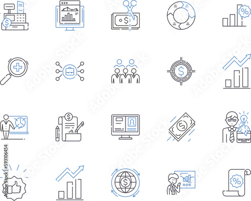 mutual funds outline icons collection. mutual, funds, investing, asset, classes, stock, bonds vector and illustration concept set. ETF, finance, bonds linear signs