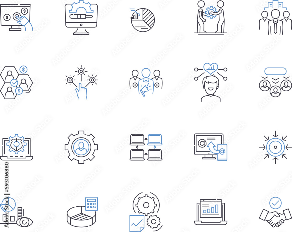Cooperation outline icons collection. Collaboration, Joint-effort, Alliance, Partnership, Interdependence, Shared-goal, Accord vector and illustration concept set. Teamwork, Coordination, Sharing Cooperation outline icons collection. Collaboration, Joint-effort, Alliance, Partnership, Interdependence, Shared-goal, Accord vector and illustration concept set. Teamwork, Coordination, Sharing