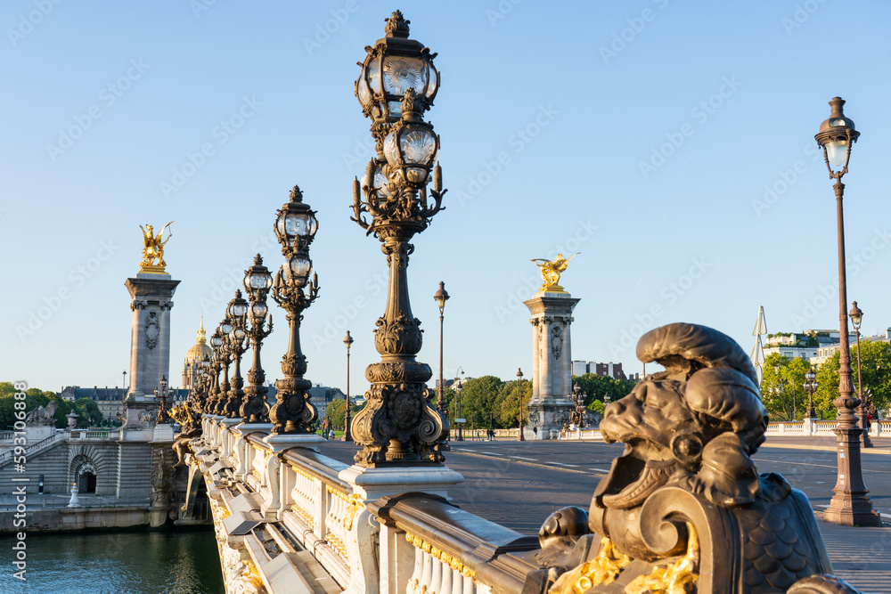 Pont Alexandre III bridge. One of the main historical attractions of the French capital, Paris