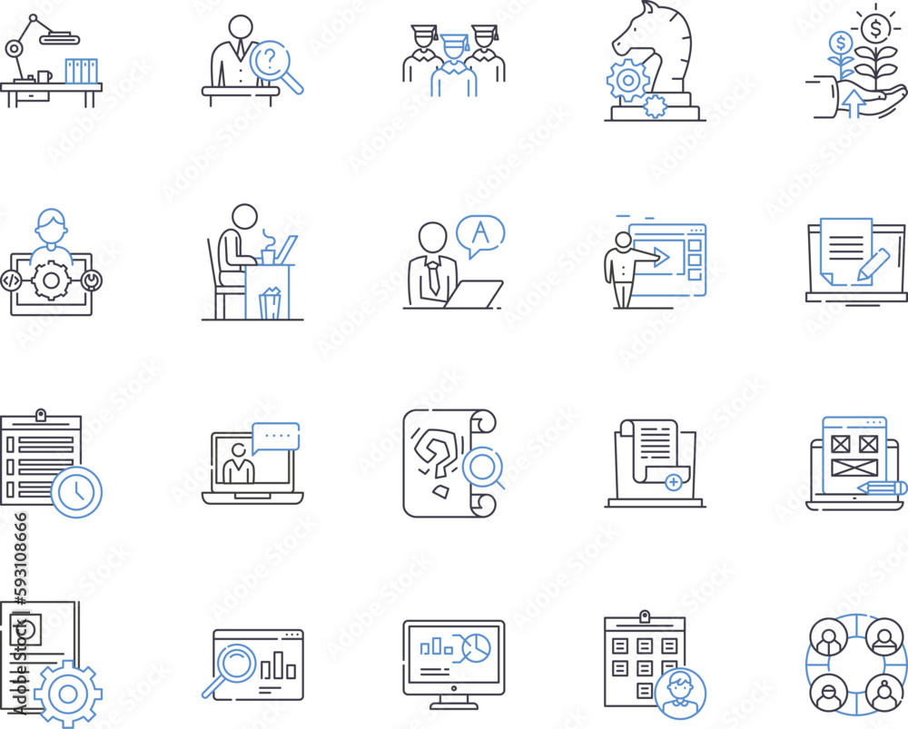 Meeting and conference outline icons collection. Conference, Meeting, Gatherings, Symposium, Forum, Seminar, Assembly vector and illustration concept set. Conclave, Dialogues, Rendezvous linear signs Meeting and conference outline icons collection. Conference, Meeting, Gatherings, Symposium, Forum, Seminar, Assembly vector and illustration concept set. Conclave, Dialogues, Rendezvous linear signs