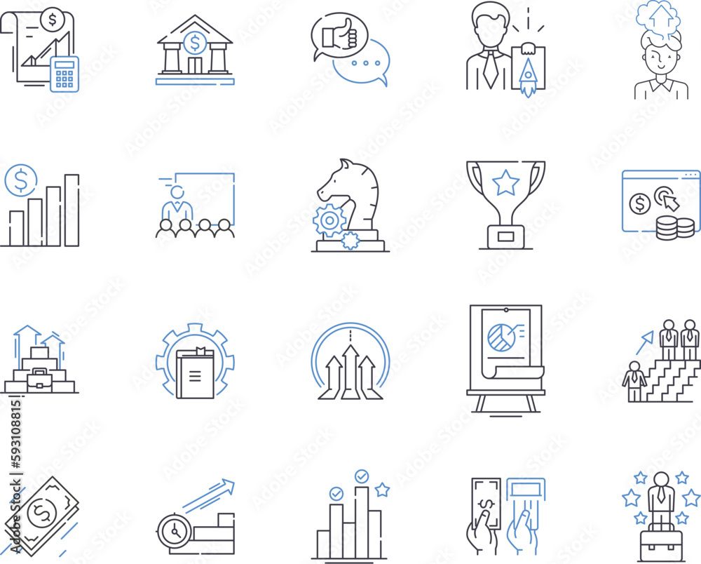 Productivity outline icons collection. Efficiency, Output, Effectiveness, Automation, Streamline, Organize, Goal-Setting vector and illustration concept set. Plan, Optimize, Outcome linear signs Productivity outline icons collection. Efficiency, Output, Effectiveness, Automation, Streamline, Organize, Goal-Setting vector and illustration concept set. Plan, Optimize, Outcome linear signs
