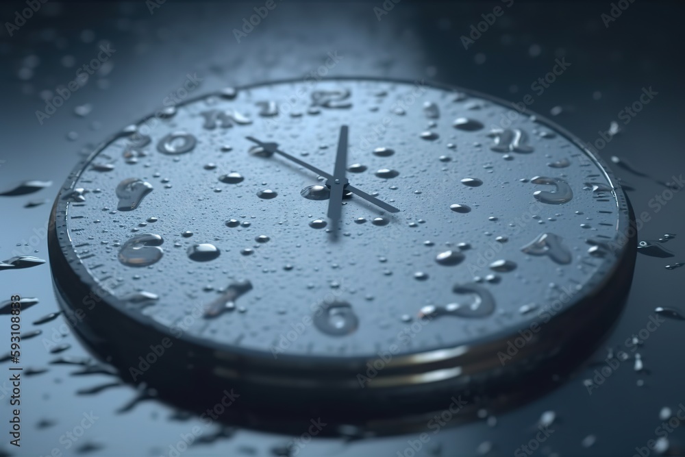 Time Transformed A Surreal Journey Through a Melting Clock Face StockIllustration Adobe Stock