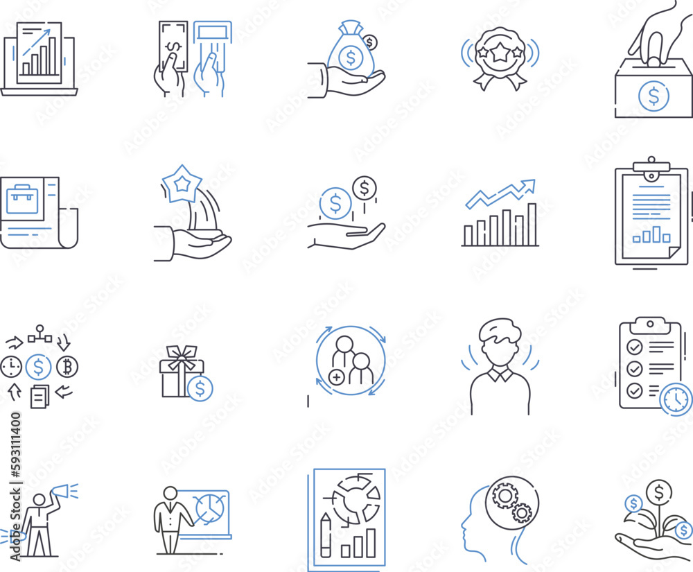 Business statistics outline icons collection. Business, Statistics, Datasets, Analysis, Forecasting, Customers, Trends vector and illustration concept set. Growth, Profitability, Forecasts linear Business statistics outline icons collection. Business, Statistics, Datasets, Analysis, Forecasting, Customers, Trends vector and illustration concept set. Growth, Profitability, Forecasts linear