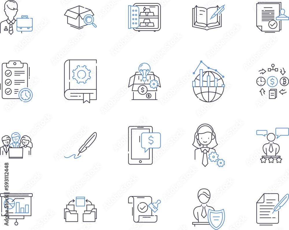 Bank office space outline icons collection. Bank, Office, Space, Banking, Branch, Building, ATM vector and illustration concept set. Room, Interior, Lease linear signs Bank office space outline icons collection. Bank, Office, Space, Banking, Branch, Building, ATM vector and illustration concept set. Room, Interior, Lease linear signs
