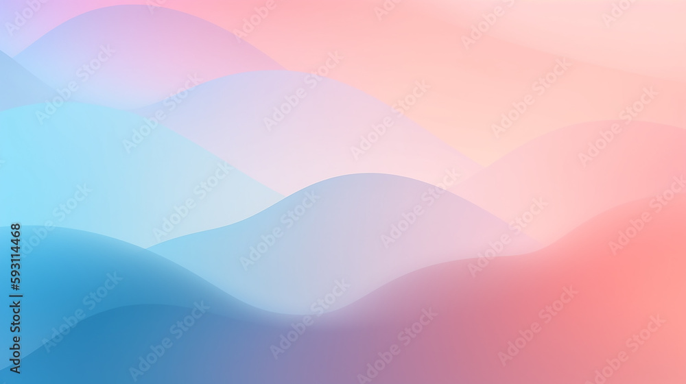Abstract gradient pink clouds wave background, ai, ki, kawaii anime