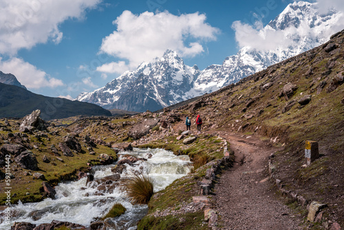 Ausangate Andes mountains in Peru near Cuzco city, Ausangate trek, Peru, South America