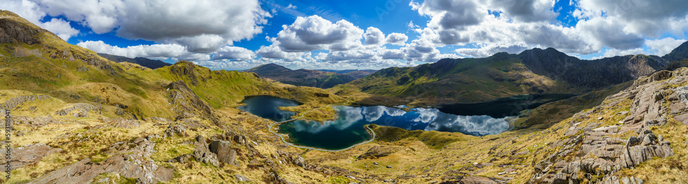 Llyn Llydaw lake near Pyg Track at Pen-y Pass in Snowdonia. Wales Llyn Llydaw lake near Pyg Track at Pen-y Pass in Snowdonia. Wales
