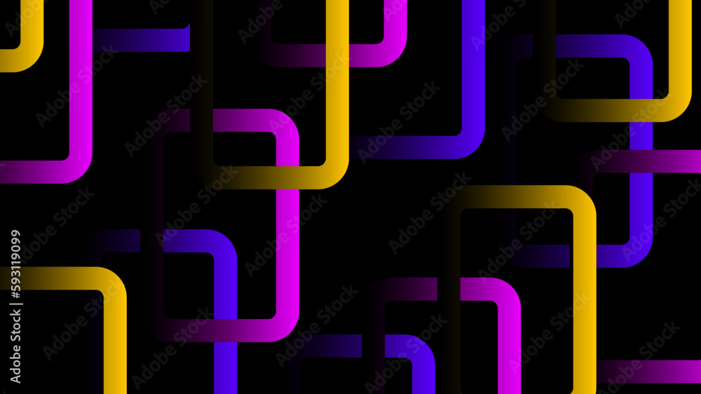 Abstract neon color rectangle pattern on black background. Abstract neon color rectangle pattern on black background.