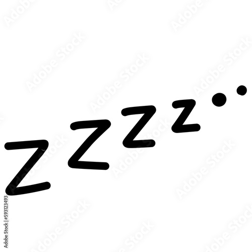 ZZZ  ZZZZ doodle bed sleep snore icons. Vector signs of nap  rest  dream or relax sound  comic book text sound effects with ZZZ lettering  apnea snoring  sleep  dream  nap or slumber isolated symbol