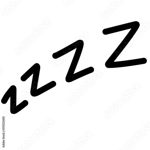 ZZZ  ZZZZ doodle bed sleep snore icons. Vector signs of nap  rest  dream or relax sound  comic book text sound effects with ZZZ lettering  apnea snoring  sleep  dream  nap or slumber isolated symbol