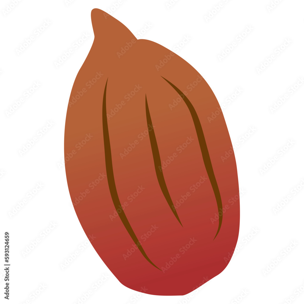 シンプルなカカオ豆のイラスト シンプルなカカオ豆のイラスト