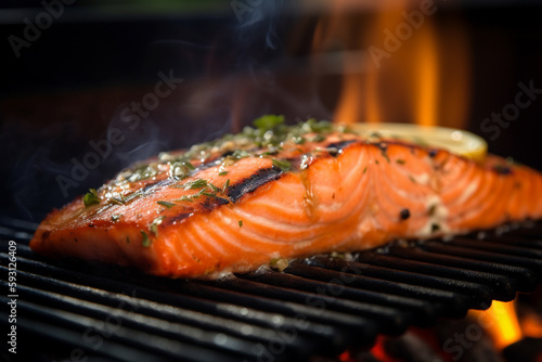Salmon on the grill - AI Technology
